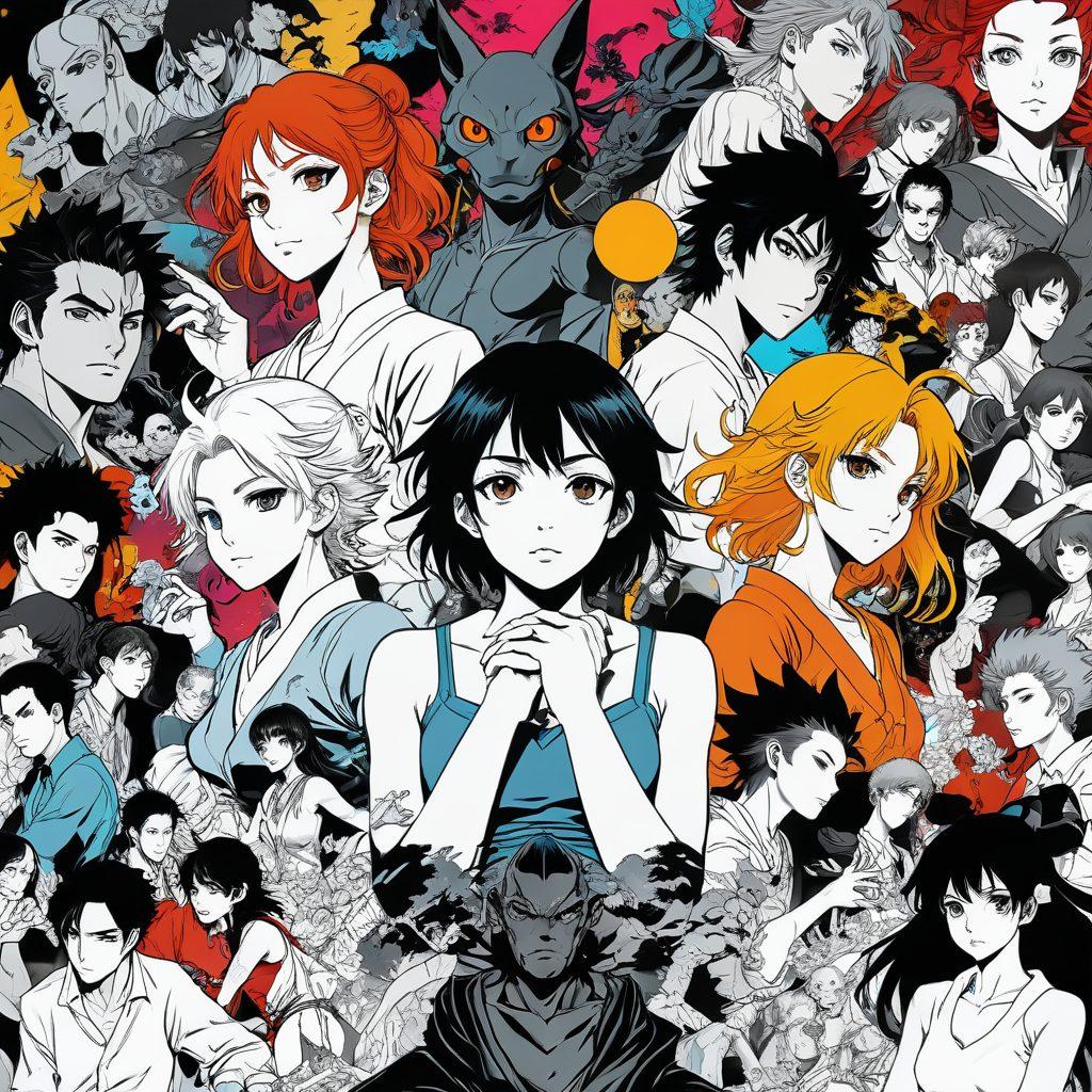 A dynamic collage showcasing the transition from traditional manga panels to modern animated scenes, featuring diverse characters in various artistic styles. Illustrate a blending of hand-drawn and digitally animated elements, with a vibrant background that highlights different genres of adult entertainment. Include subtle references to iconic manga and animation tropes to emphasize the evolution. vibrant colors. digital art. high contrast.